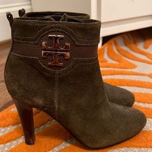 Tory Burch booties size 6 , olive suede